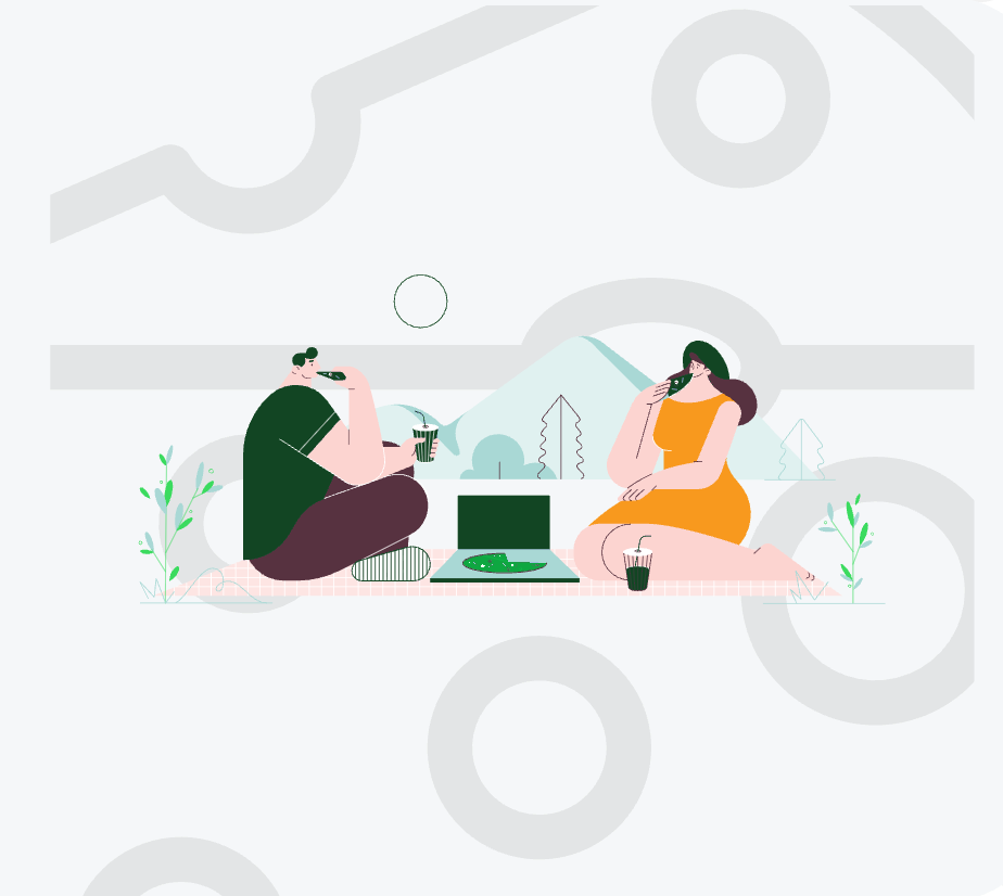 Customers ordering on the app